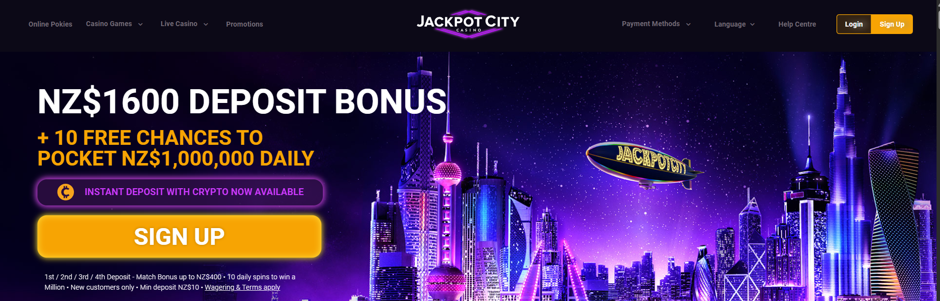 JackpotCity Casino screenshot